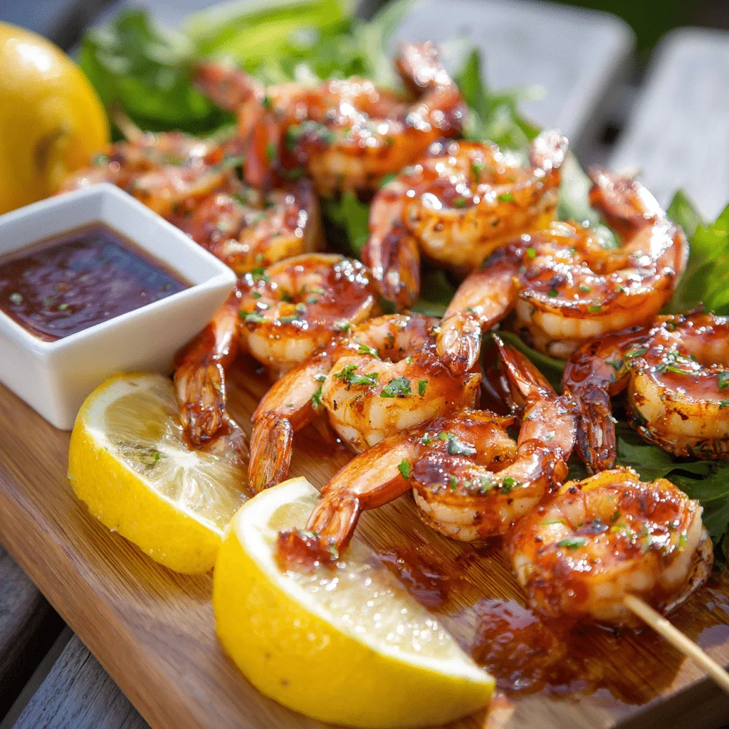 Air Fryer Shrimp Skewers - Recipe Image