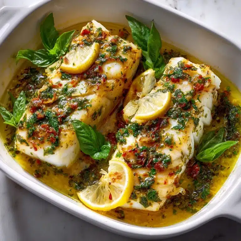 Lemon Basil Baked Cod Recipe
