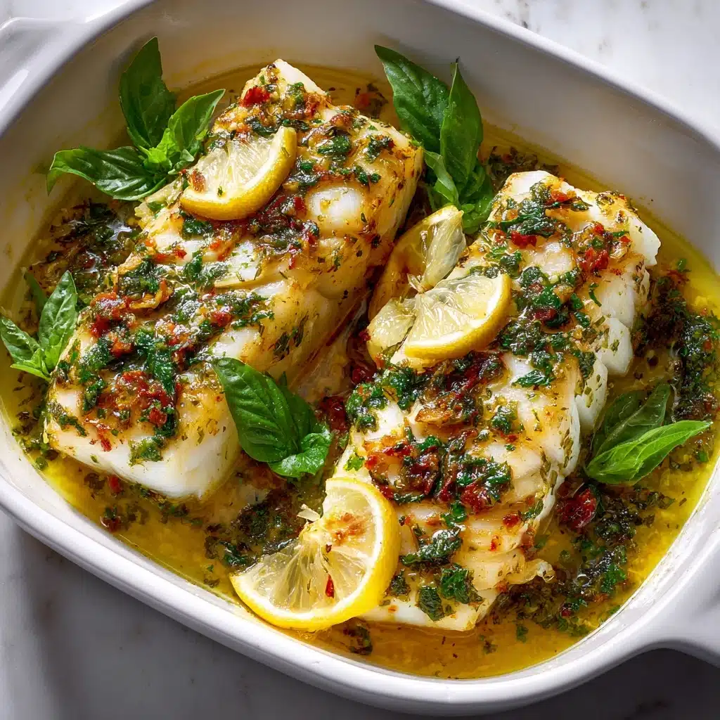 Lemon Basil Baked Cod Recipe