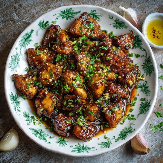 Honey Garlic Chicken Bites Recipe