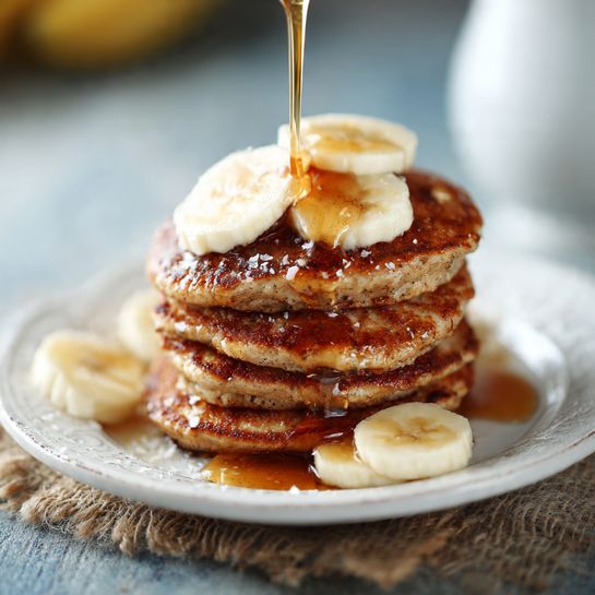 Banana Oat Pancakes (No Sugar) Recipe - Recipe Image