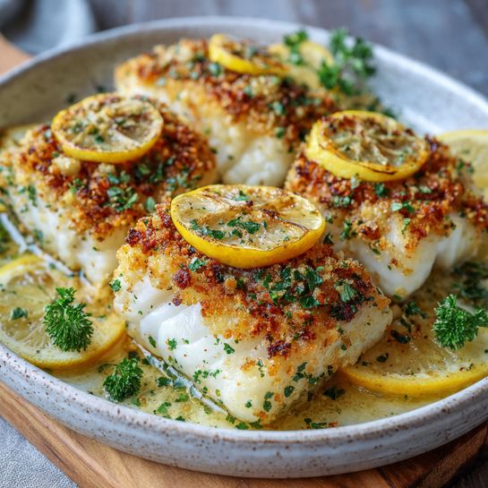 Baked Lemon Garlic Cod Recipe - Recipe Image