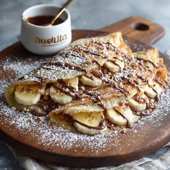 Banana Nutella Crepes Recipe - Recipe Image
