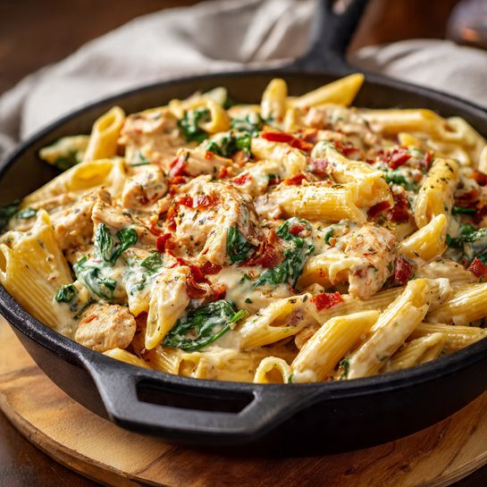 Creamy Tuscan Pasta Recipe - Recipe Image