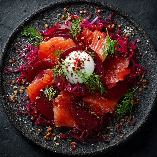 Beetroot Cured Salmon (Gravlax) Recipe - Recipe Image
