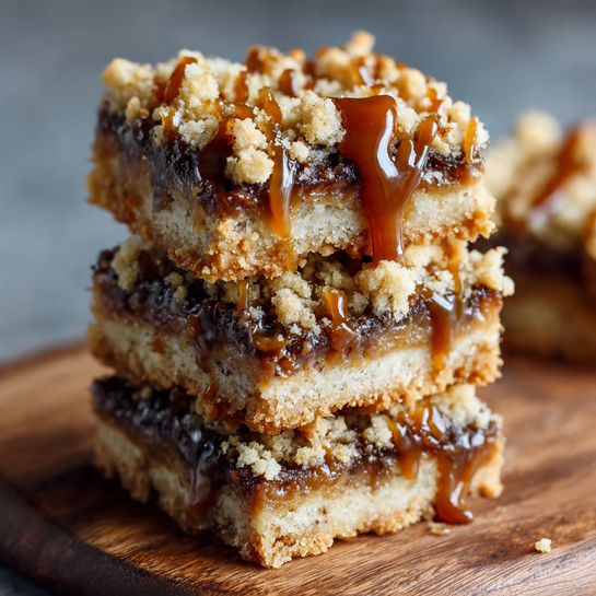 Banana Caramel Crumble Bars Recipe - Recipe Image