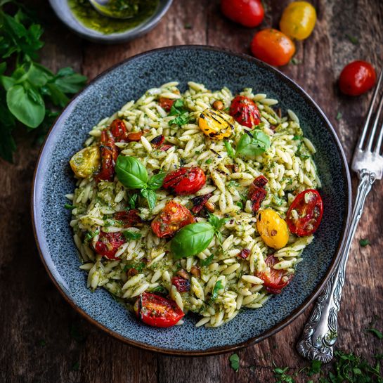 Pesto Orzo Salad Recipe
