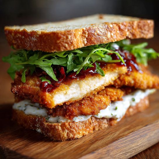 Crispy Chicken Schnitzel Sandwich Recipe - Recipe Image
