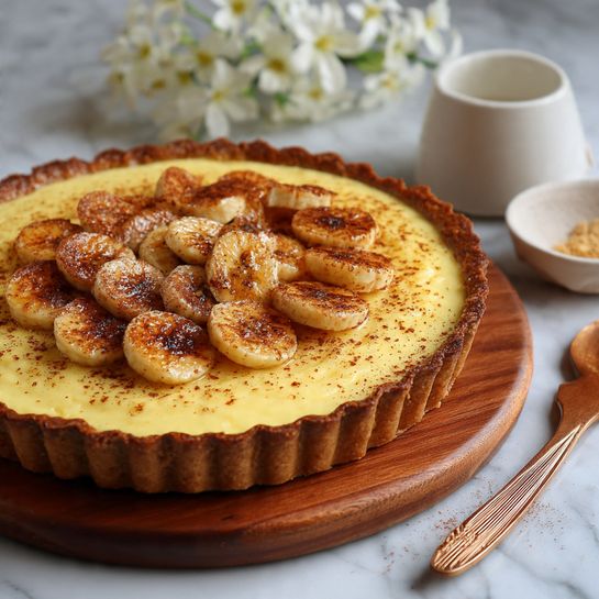 Banana Custard Tart Recipe - Recipe Image