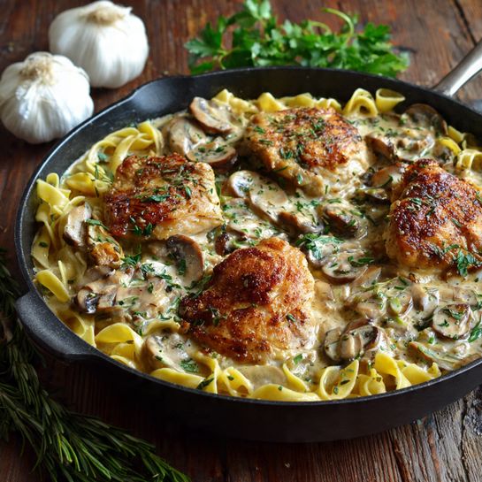 Creamy Mushroom Chicken Recipe - Recipe Image