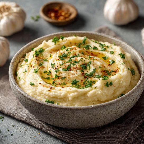 Creamy Garlic Mashed Cauliflower Recipe