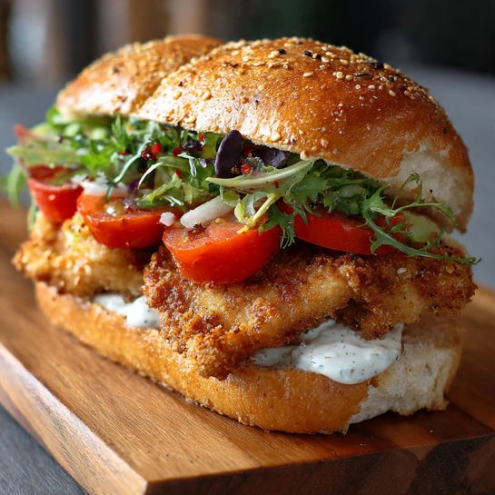 Crispy Chicken Schnitzel Sandwich Recipe - Recipe Image