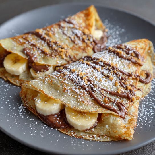 Banana Nutella Crepes Recipe - Recipe Image