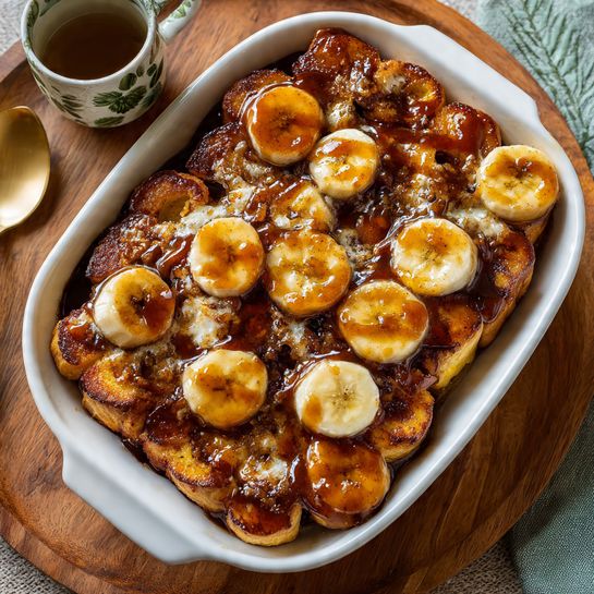 Caramelized Banana French Toast Bake Recipe - Recipe Image