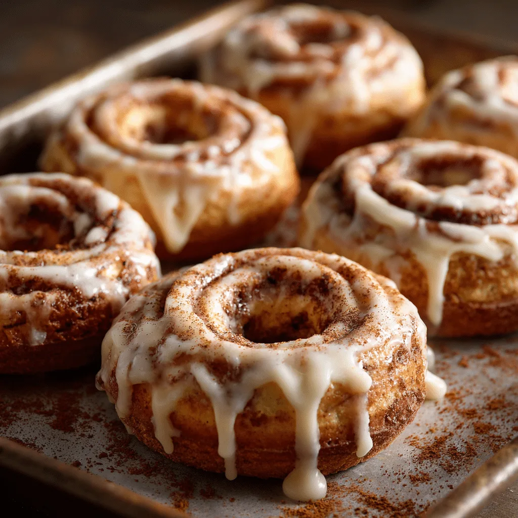 Cinnamon Roll Baked Donuts Recipe