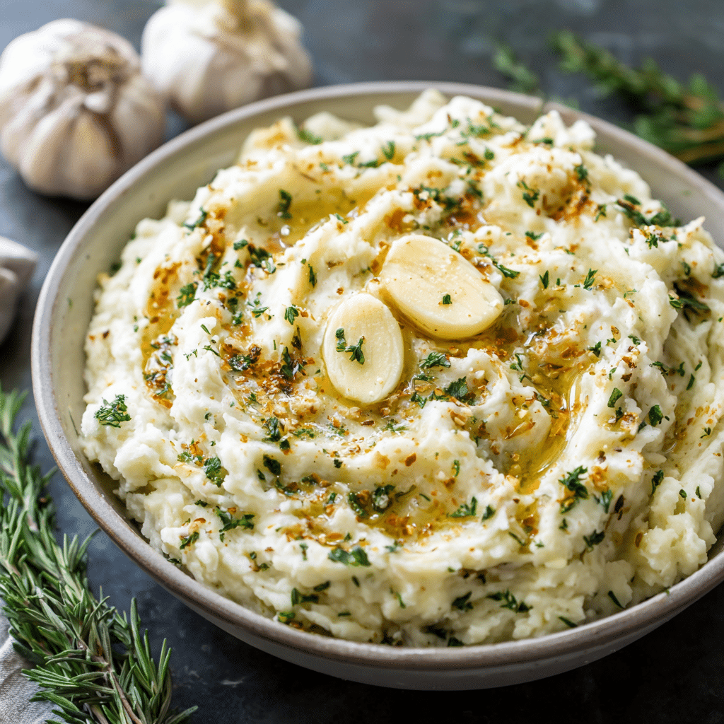 Garlic Herb Mashed Potatoes Recipe - Recipe Image