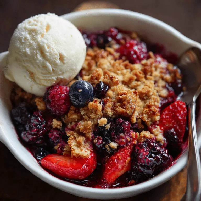 Mixed Berry Crumble Recipe