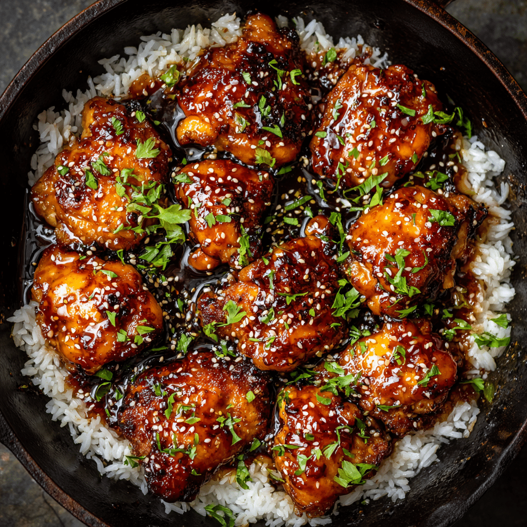 Sweet and Savory Honey Garlic Chicken Recipe - Recipe Image