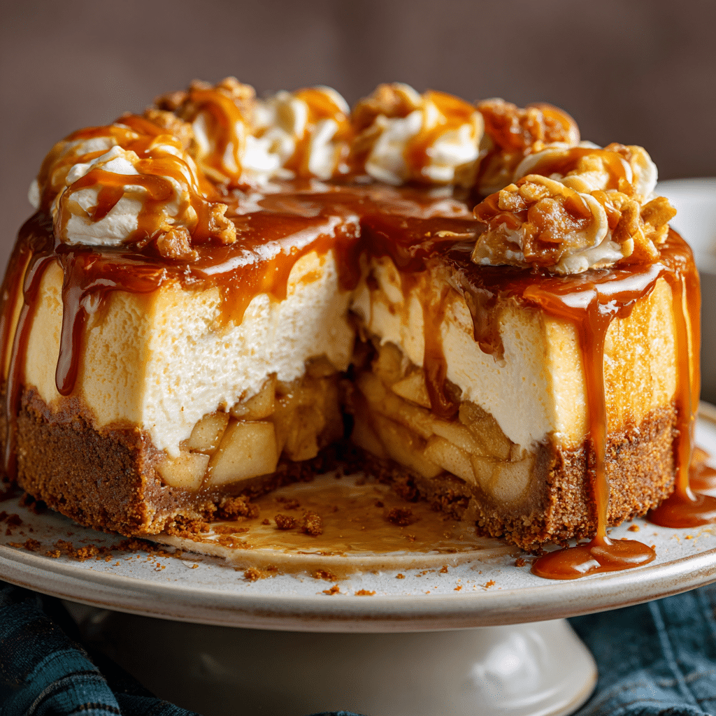 Salted Caramel Apple Pie Cheesecake Recipe