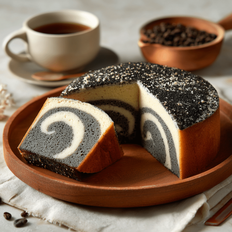 Black Sesame Vanilla Swirl Cake: A Unique Culinary Delight Recipe