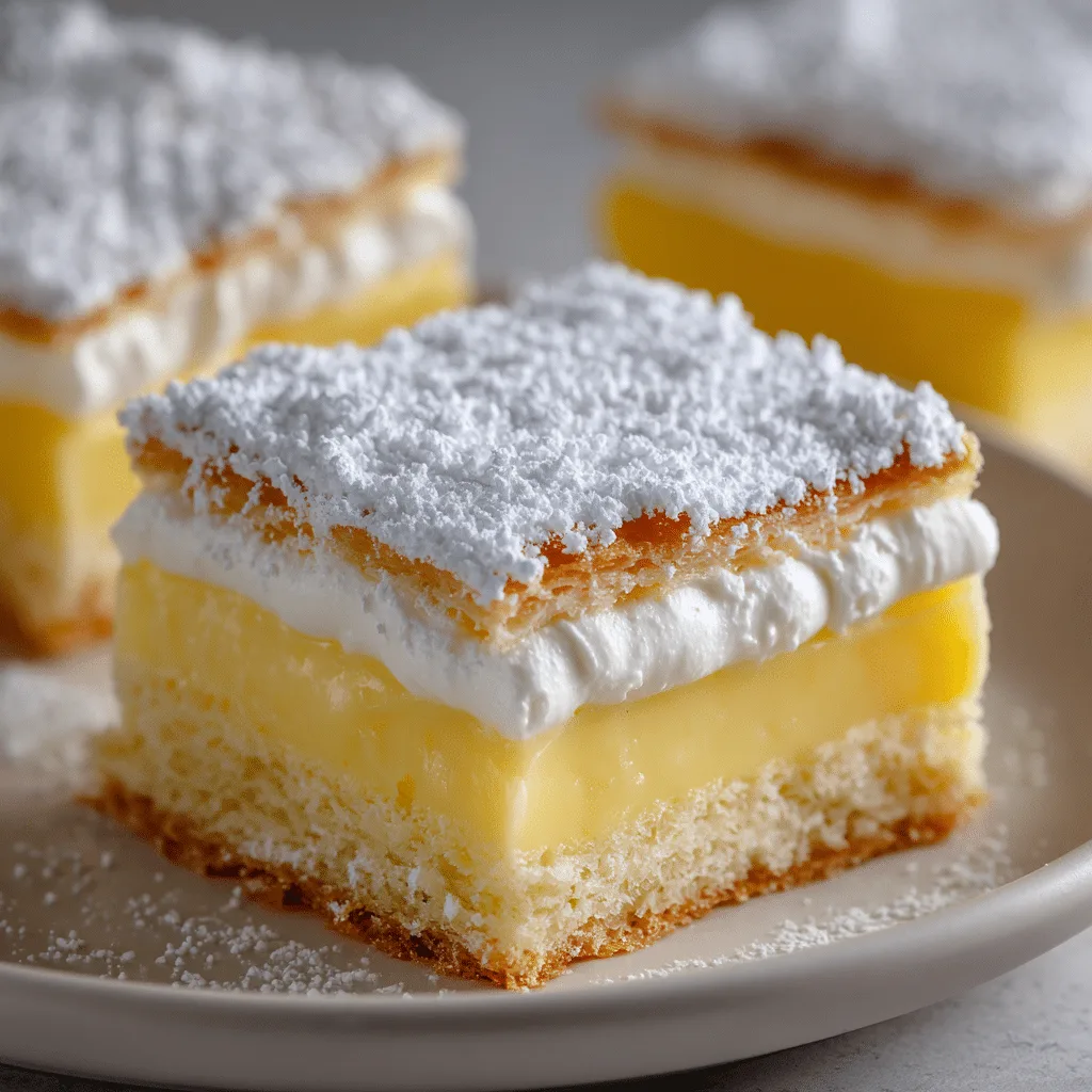 Vanilla Custard Cream Squares: