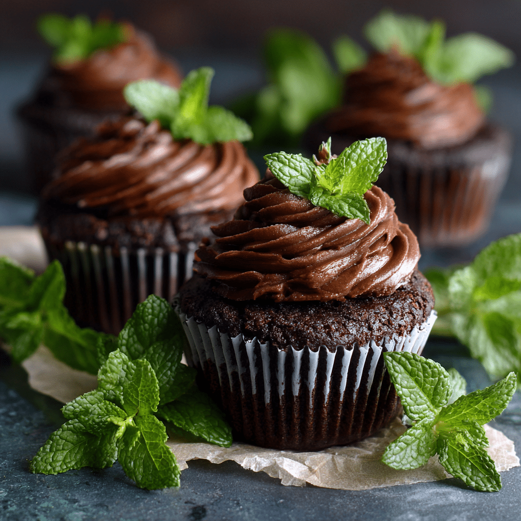 Mint Chocolate Brownie Cupcakes Recipe