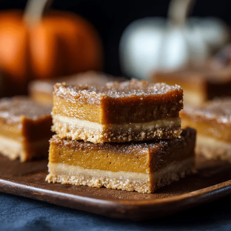 Pumpkin Pie Bars Recipe
