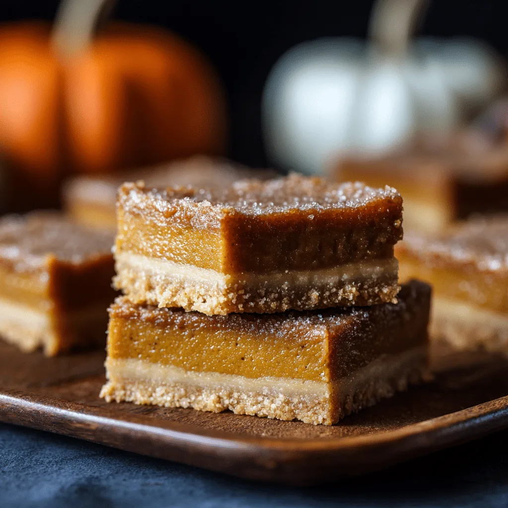 Pumpkin Pie Bars Recipe
