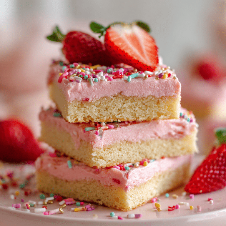 Sugar Cookie Bars with Roasted Strawberry Buttercream Recipe