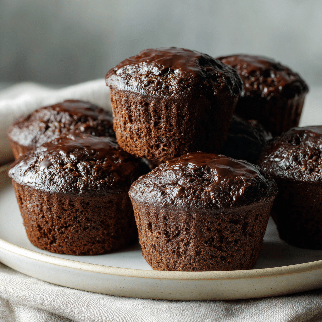 Chocolate Zucchini Muffins with Cocoa Glaze Recipe