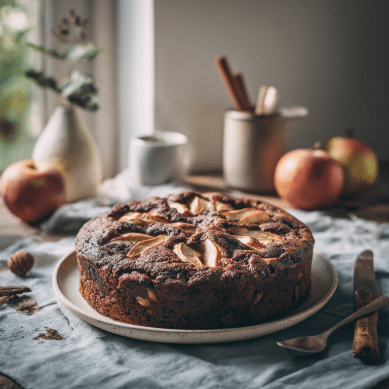 Chocolate Apple Cinnamon Breakfast Cake Recipe