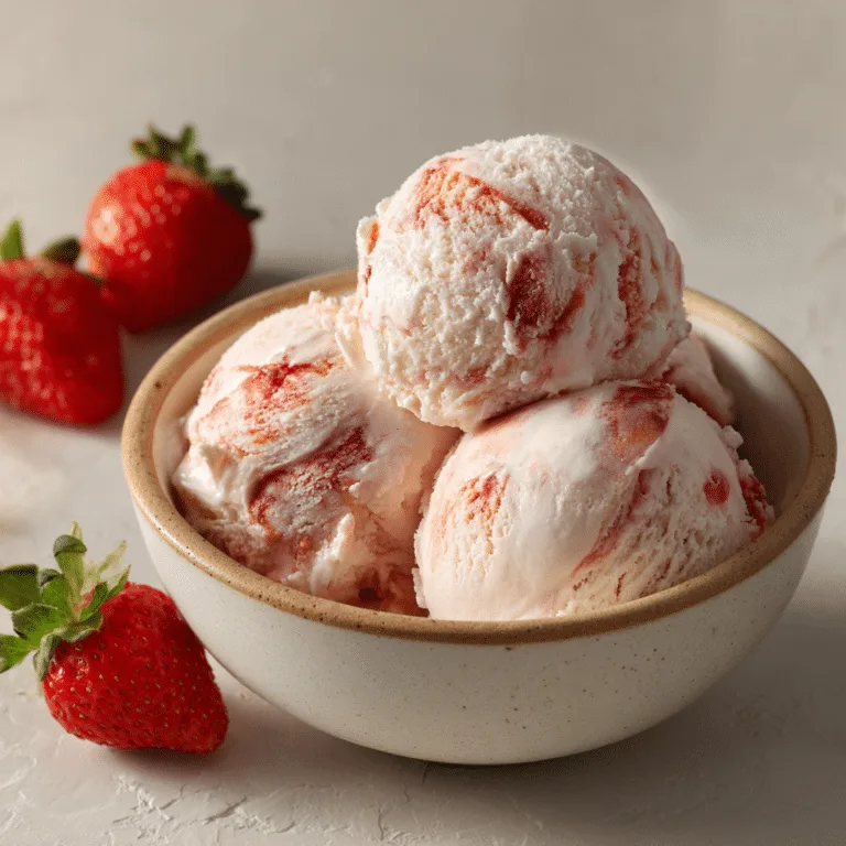 No-Churn Roasted Strawberry Ice Cream Recipe