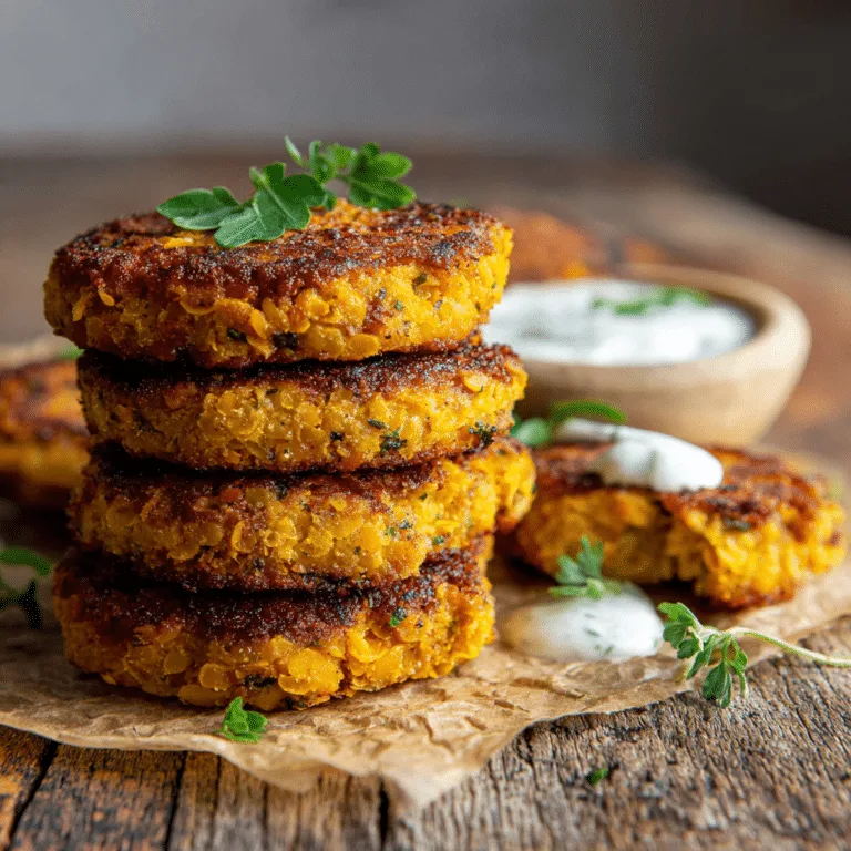 CRISPY SWEET POTATO & RED LENTIL PATTIES That Delight! Recipe