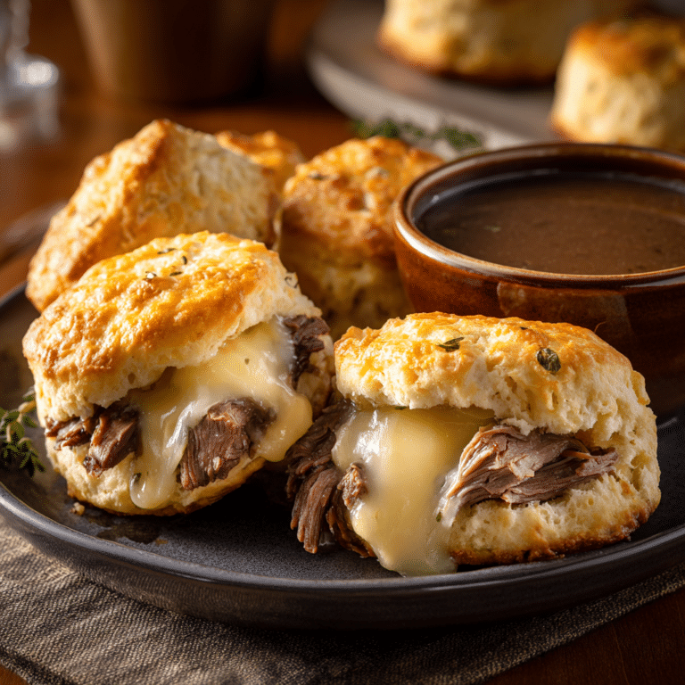 Baked French Dip Biscuits Recipe