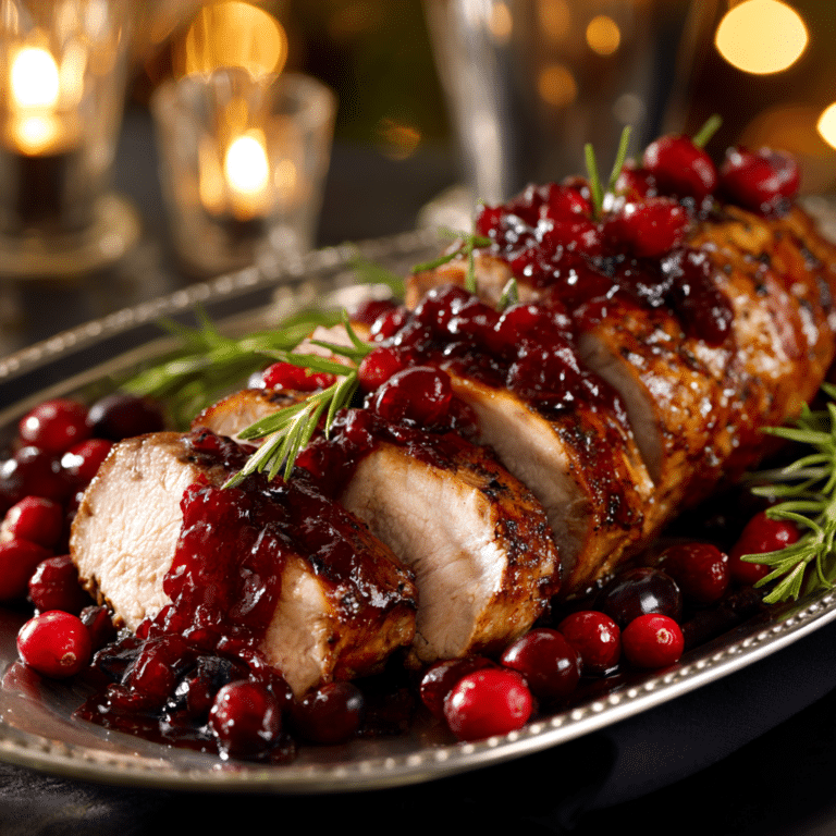Cranberry Glazed Pork Tenderloin Recipe
