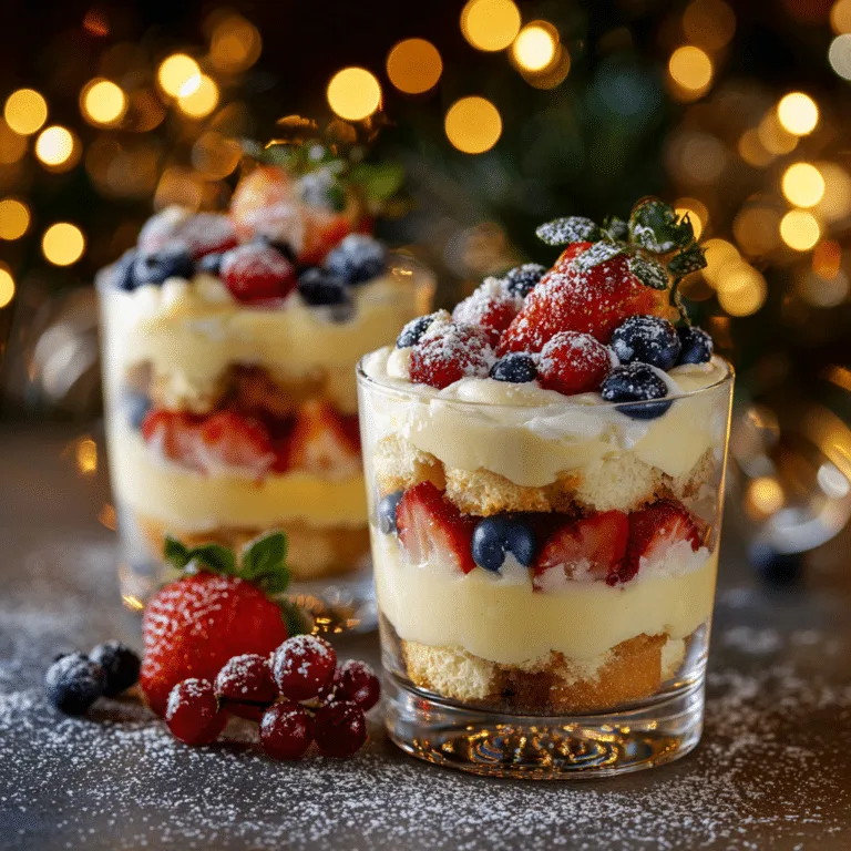Creamy Christmas Trifle Parfait Shots Recipe