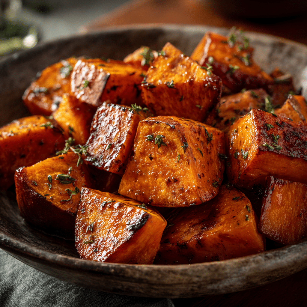 Maple Roasted Sweet Potatoes