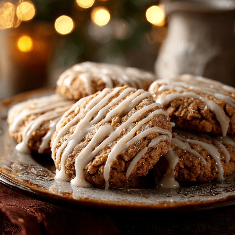 Iced Gingerbread Oatmeal Cookies Recipe