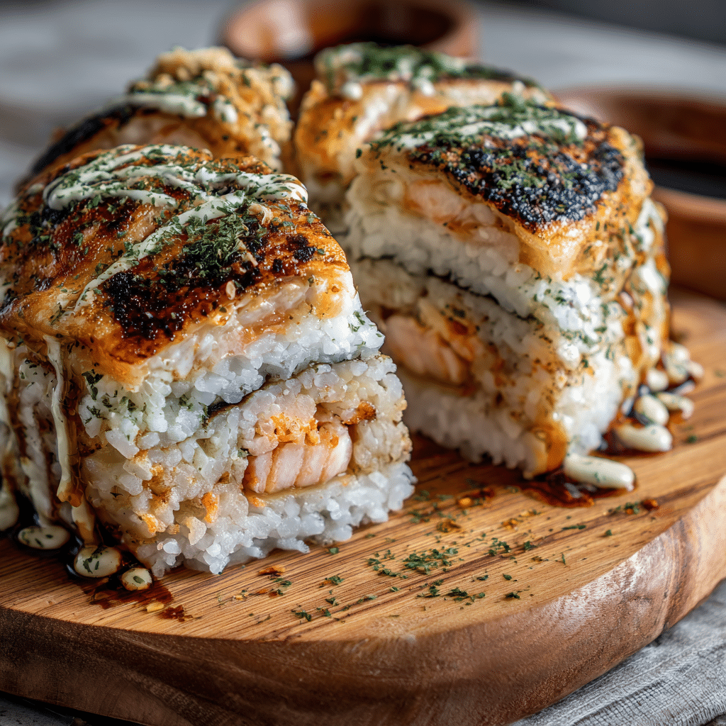 Creamy Sushi Bake Wraps (Folded Style) Recipe