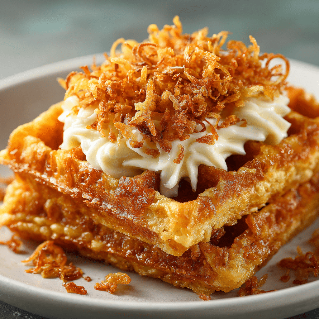Crispy Rice Waffles with Creamy Spread Recipe