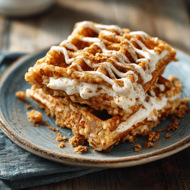 Crispy Rice Waffles with Creamy Spread Recipe