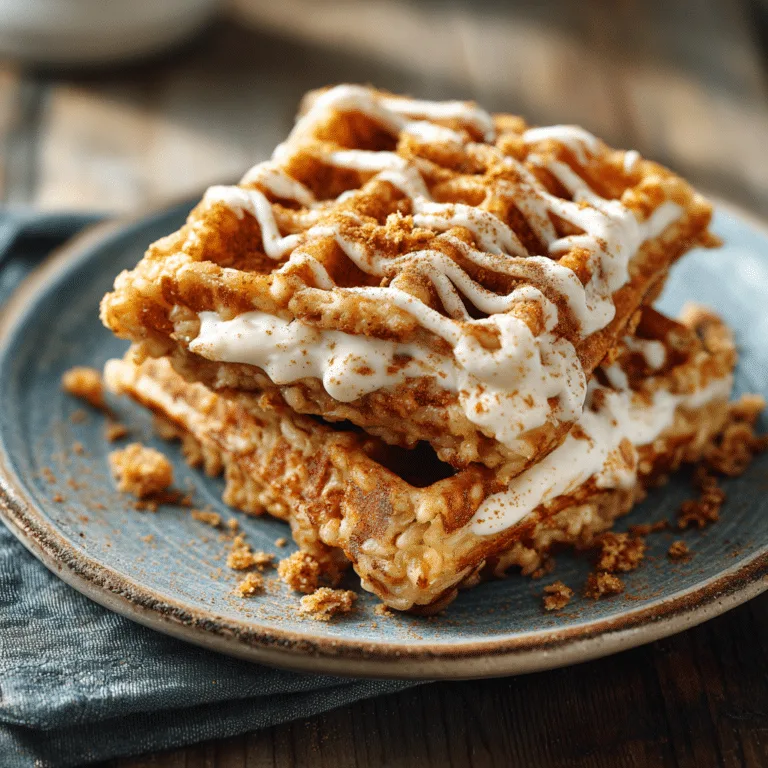 Crispy Rice Waffles with Creamy Spread Recipe