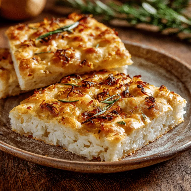 Creamy Rice-Stuffed Focaccia Bake Recipe