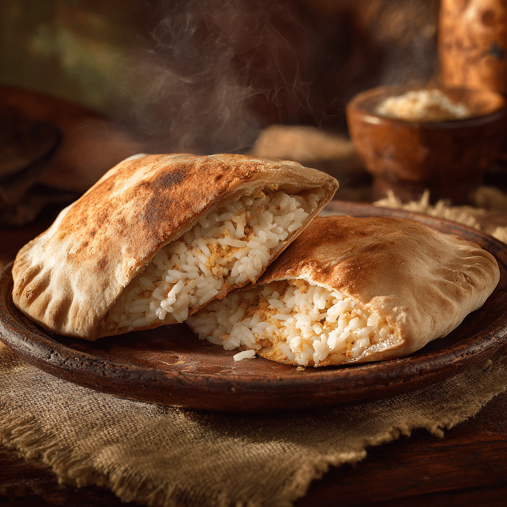 Creamy Rice-Stuffed Pita Bake Recipe