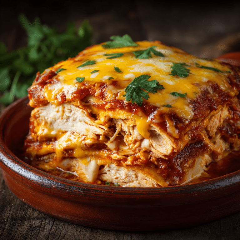 Crockpot Chicken Enchilada Casserole Recipe