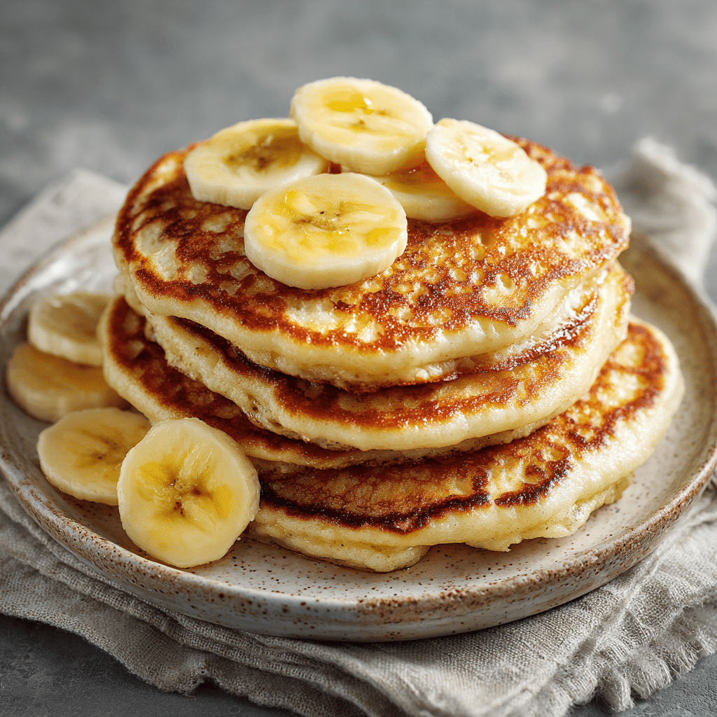 Fluffy Vanilla Banana Pancakes Recipe