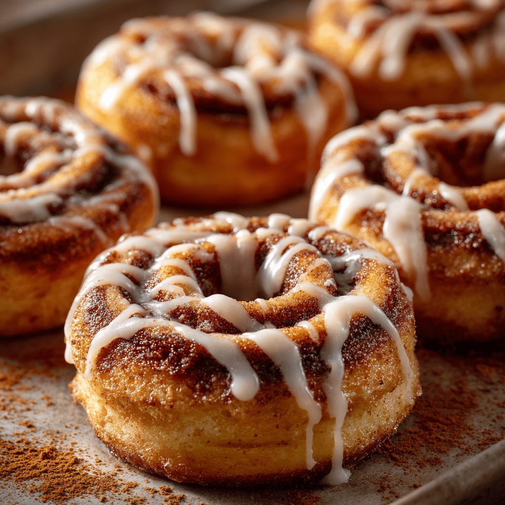 Cinnamon Roll Baked Donuts Recipe - Recipe Image
