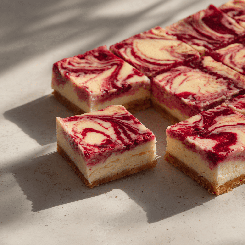 Creamy Raspberry Cheesecake Bars Recipe - Recipe Image