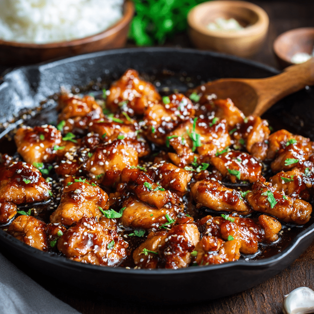Sweet and Savory Honey Garlic Chicken Recipe - Recipe Image