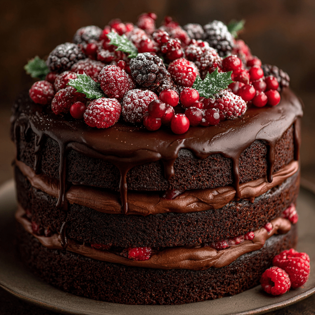 Ultimate Christmas Chocolate Cake Recipe - Recipe Image